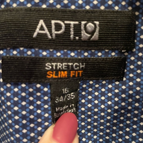 Men’s Navy Blue Button Down - Picture 3 of 3